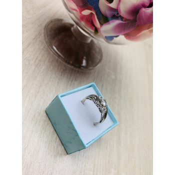 Sky Jewelry Серебряное кольцо с белым топазом 925 проба