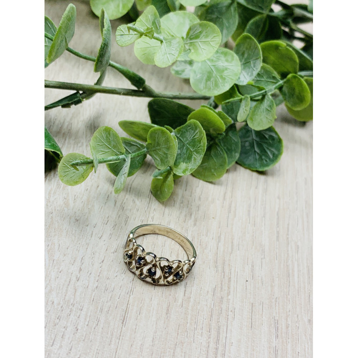 Sky Jewelry Серебряное кольцо с камнями Шпинель