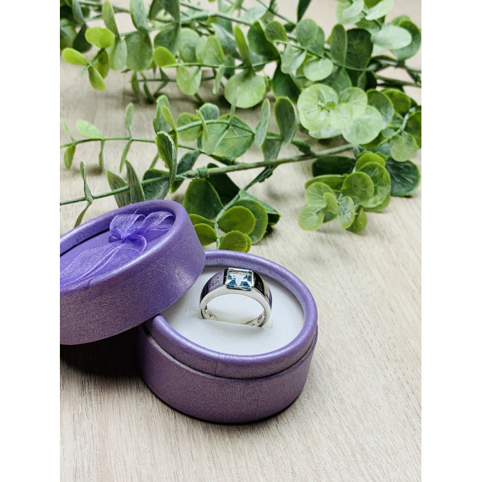 Sky Jewelry Серебряное кольцо с камнем голубая Шпинель