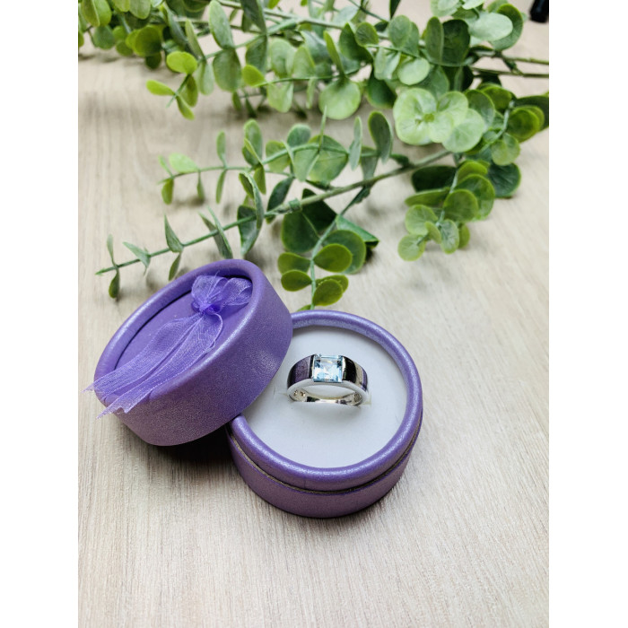 Sky Jewelry Серебряное кольцо с камнем голубая Шпинель