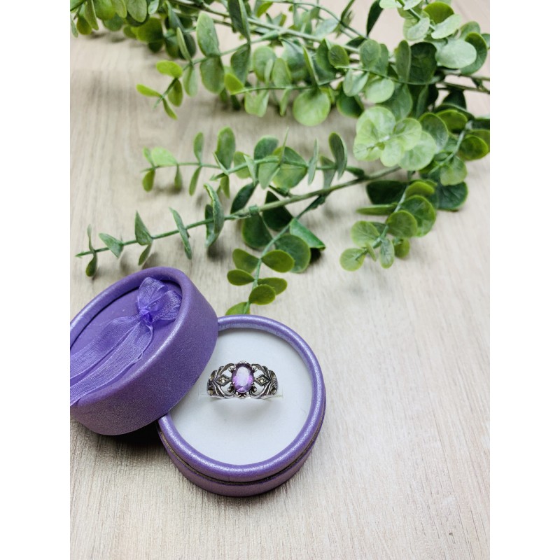 Sky Jewelry Серебряное кольцо с аметистом