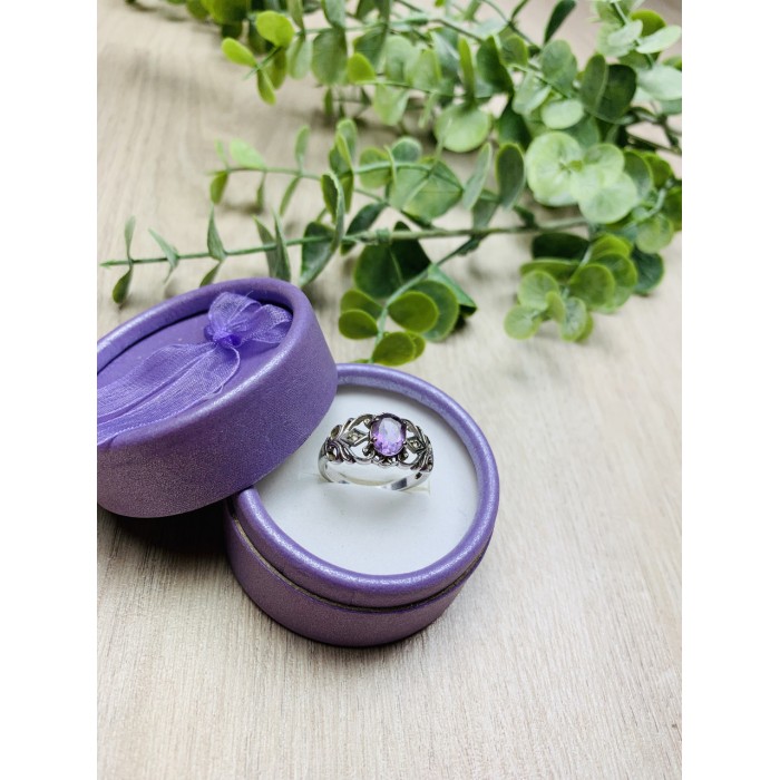 Sky Jewelry Серебряное кольцо с аметистом