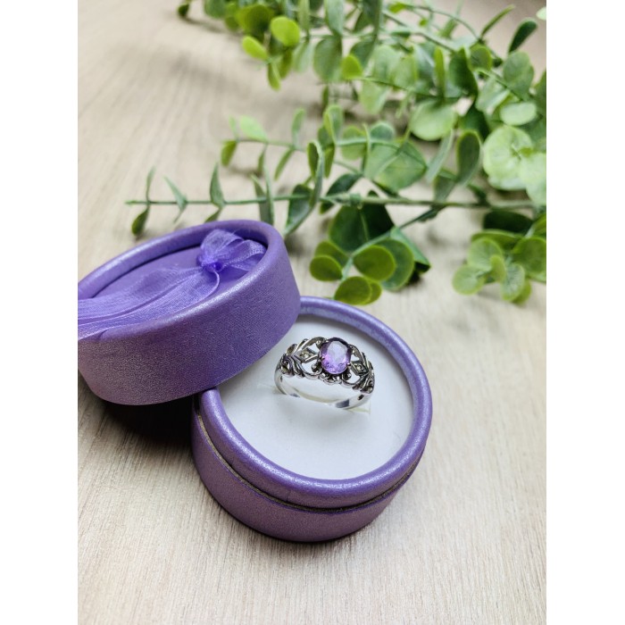 Sky Jewelry Серебряное кольцо с аметистом