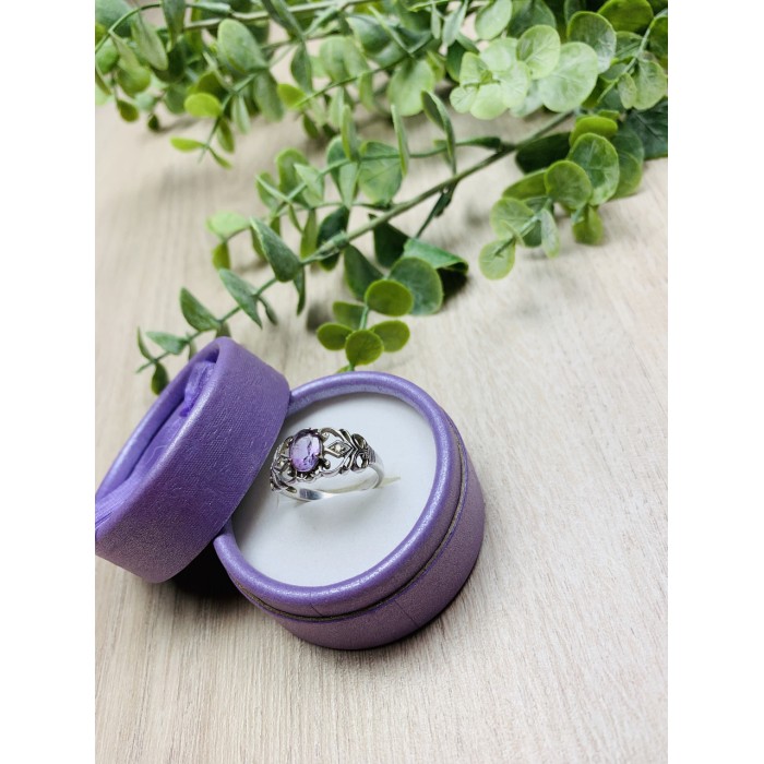 Sky Jewelry Серебряное кольцо с аметистом