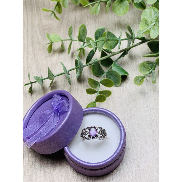 Sky Jewelry Серебряное кольцо с аметистом