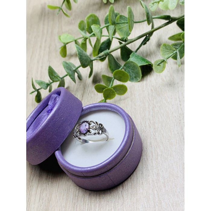 Sky Jewelry Серебряное кольцо с аметистом