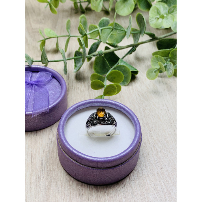 Sky Jewelry Серебряное кольцо с камнем Гелиодор