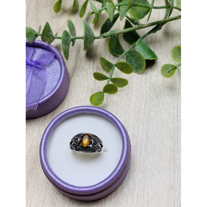 Sky Jewelry Серебряное кольцо с камнем Гелиодор