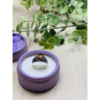 Sky Jewelry Серебряное кольцо с камнем Гелиодор