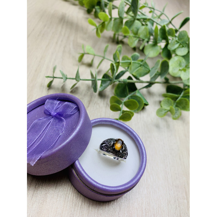 Sky Jewelry Серебряное кольцо с камнем Гелиодор