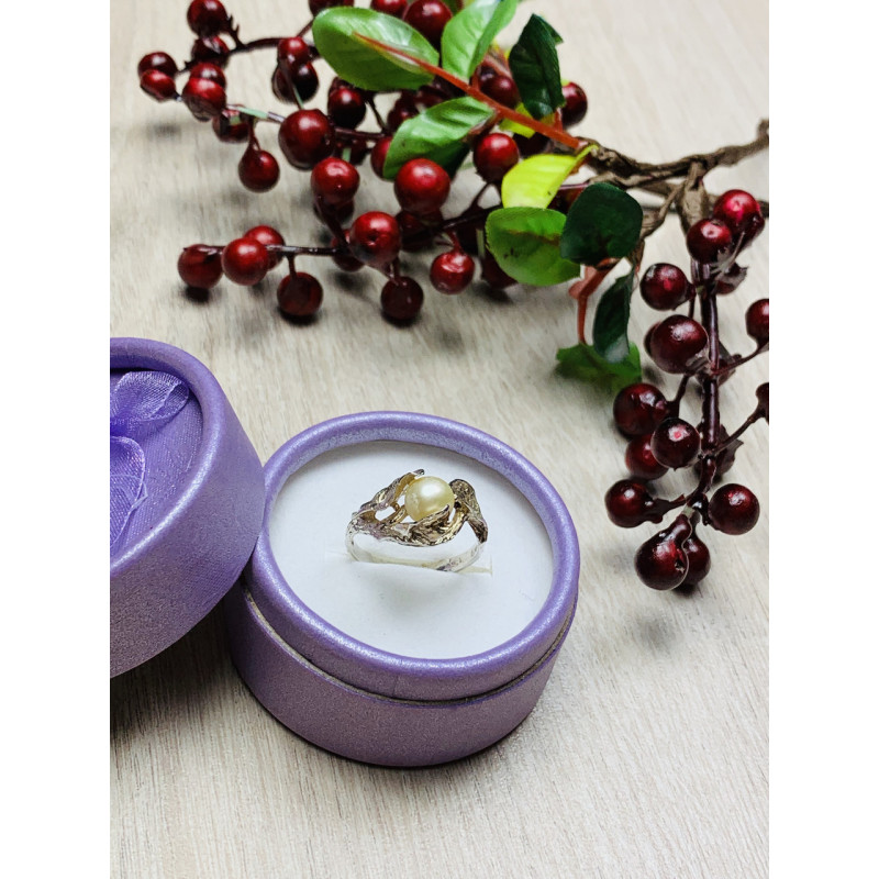 Sky Jewelry Серебряное кольцо с жемчугом