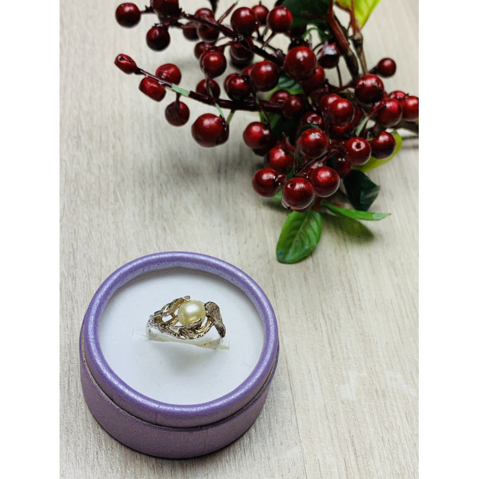 Sky Jewelry Серебряное кольцо с жемчугом