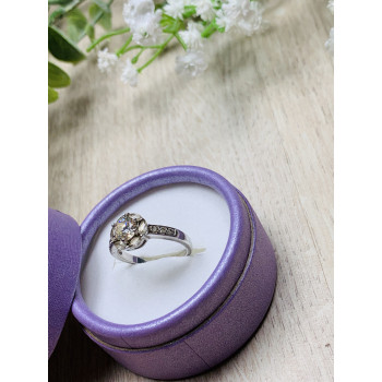 Sky Jewelry Серебряное кольцо с прозрачным кварцем