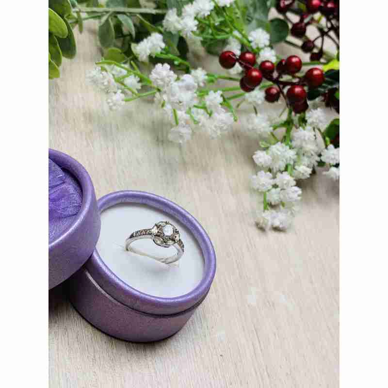 Sky Jewelry Серебряное кольцо с прозрачным кварцем