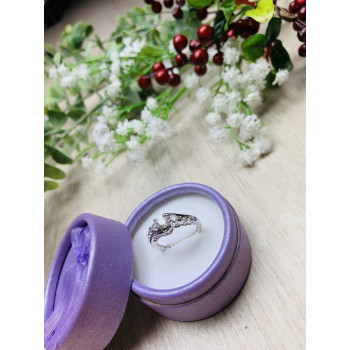 Sky Jewelry Серебряное кольцо с бесцветным сапфиром