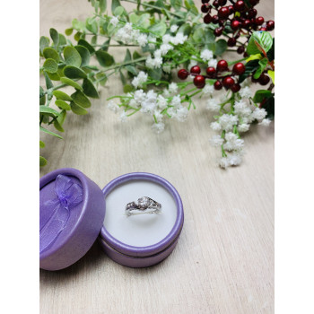 Sky Jewelry Серебряное кольцо с бесцветным сапфиром