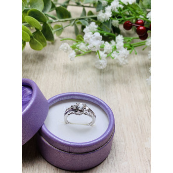 Sky Jewelry Серебряное кольцо с бесцветным сапфиром