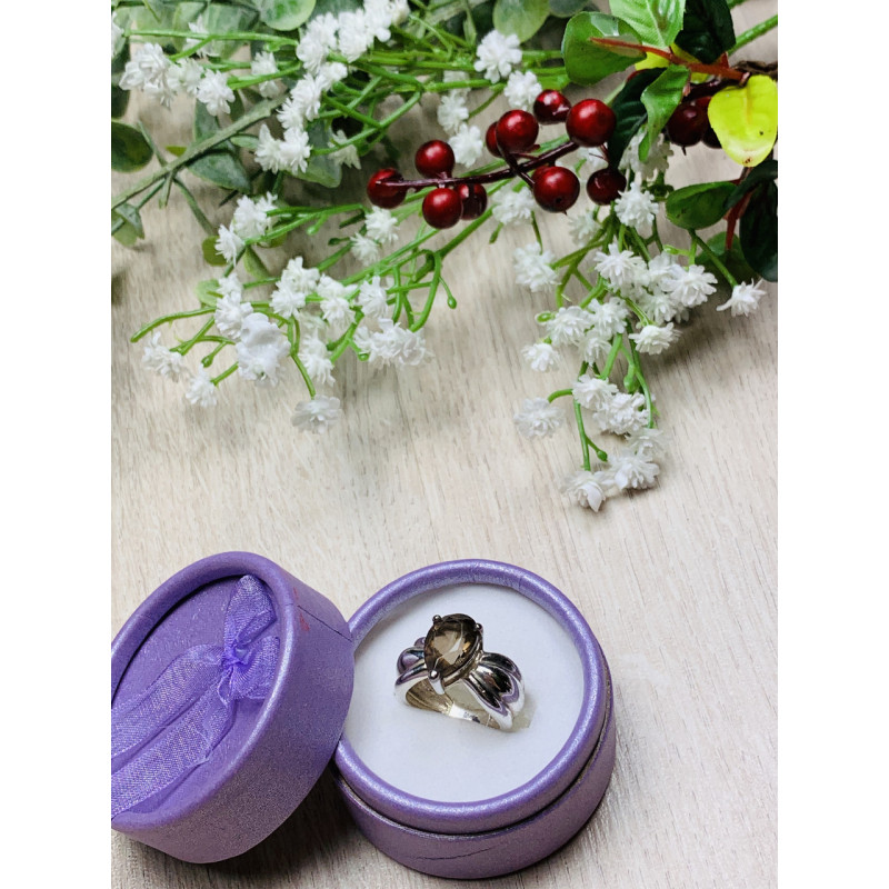 Sky Jewelry Серебряное кольцо с камнем Гессонит