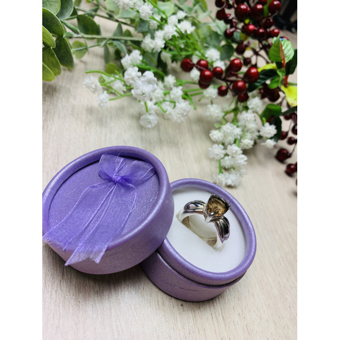 Sky Jewelry Серебряное кольцо с камнем Гессонит