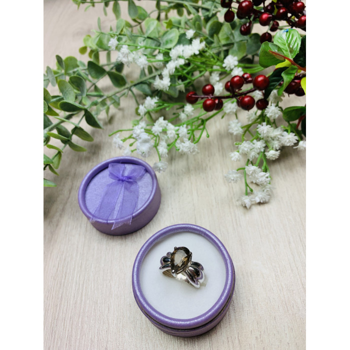 Sky Jewelry Серебряное кольцо с камнем Гессонит