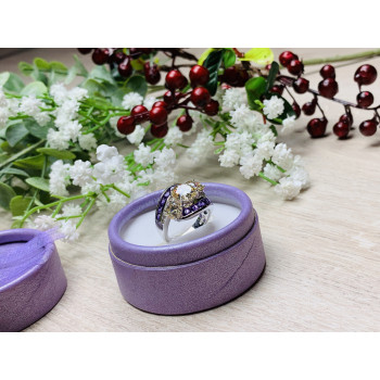 Sky Jewelry Серебряное кольцо с натуральными камнями