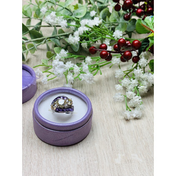 Sky Jewelry Серебряное кольцо с натуральными камнями