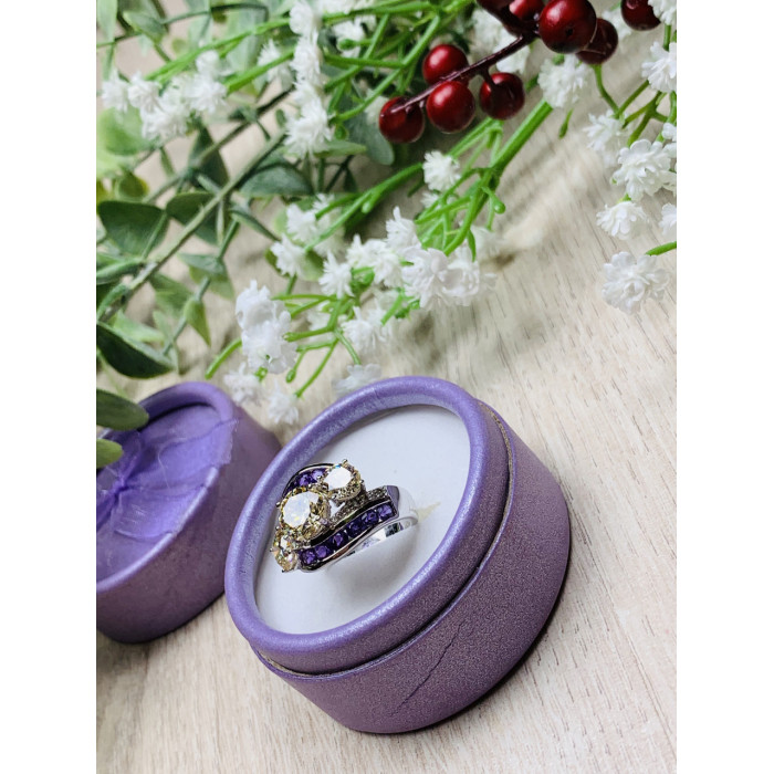 Sky Jewelry Серебряное кольцо с натуральными камнями