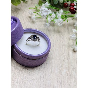 Sky Jewelry Серебряное кольцо 925 проба с черной Шпинелью
