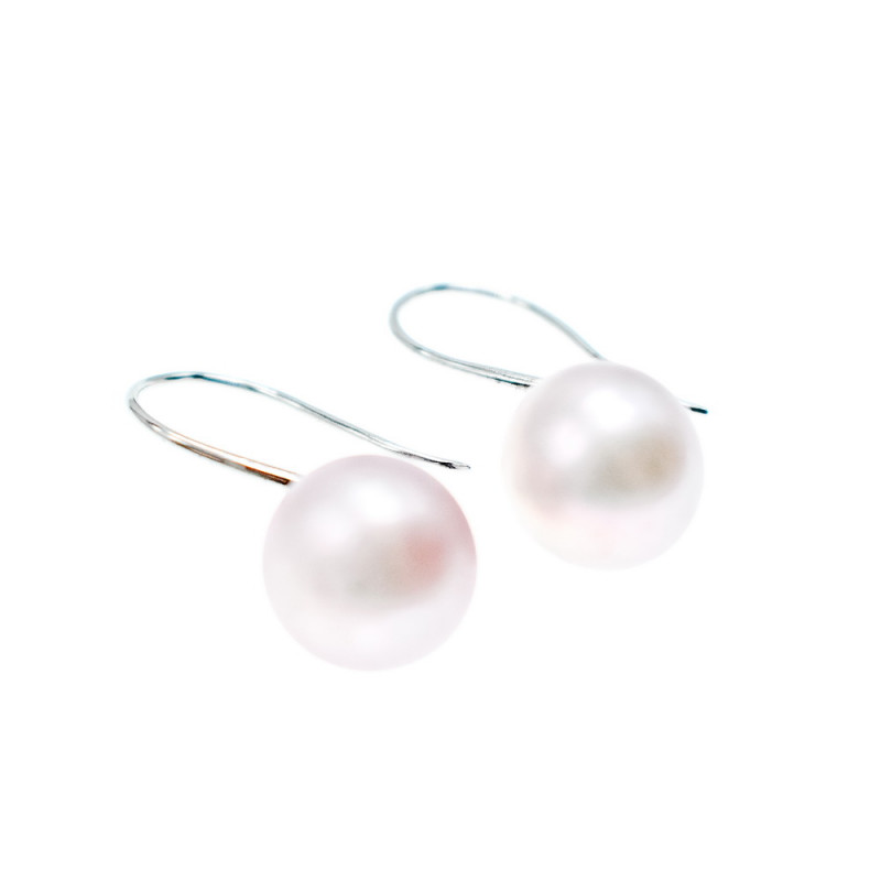 Sky Jewelry Серебряные серьги с жемчугом