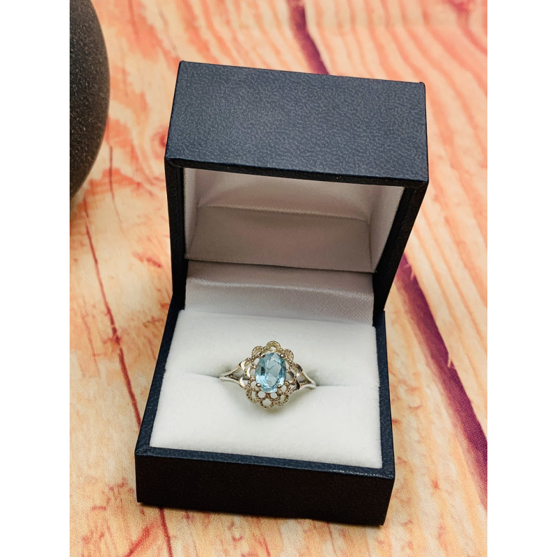 Sky Jewelry Серебряное кольцо с Топазом