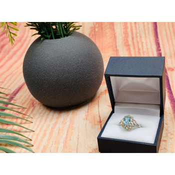 Sky Jewelry Серебряное кольцо с Топазом