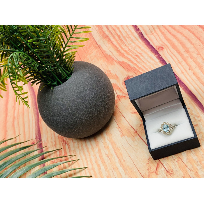 Sky Jewelry Серебряное кольцо с Топазом