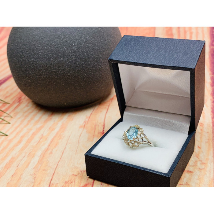 Sky Jewelry Серебряное кольцо с Топазом