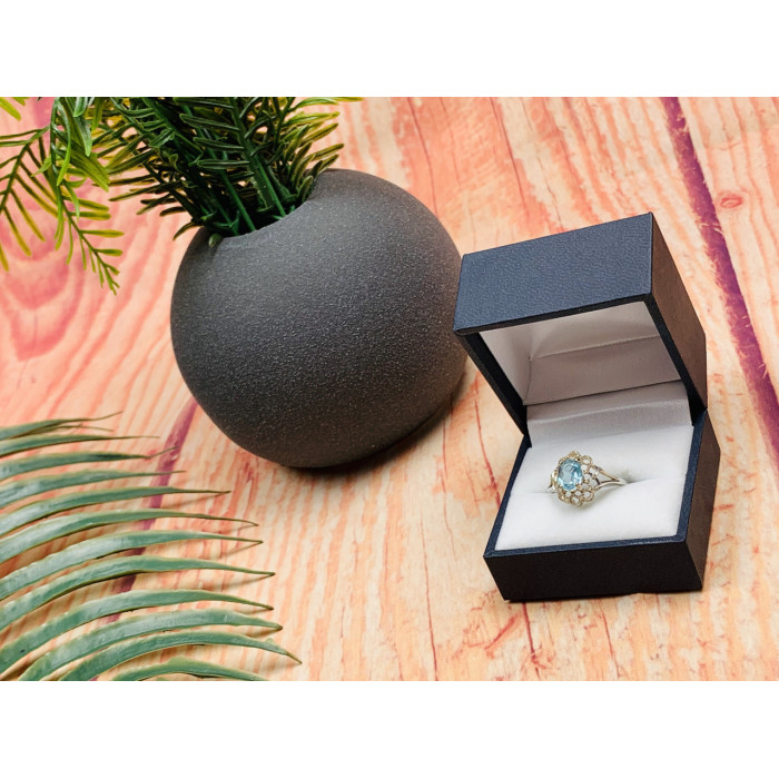 Sky Jewelry Серебряное кольцо с Топазом