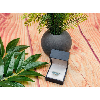 Sky Jewelry Серебряное кольцо с камнями голубая Шпинель