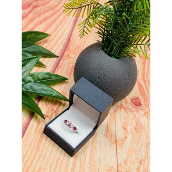 Sky Jewelry Серебряное кольцо с розовыми и бесцветными Топазами