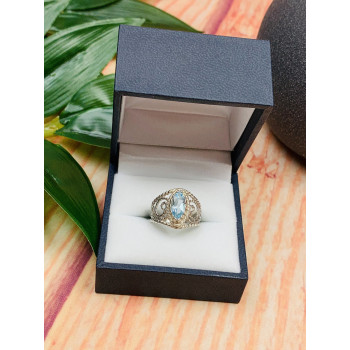 Sky Jewelry Серебряное кольцо с топазом