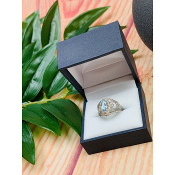 Sky Jewelry Серебряное кольцо с топазом