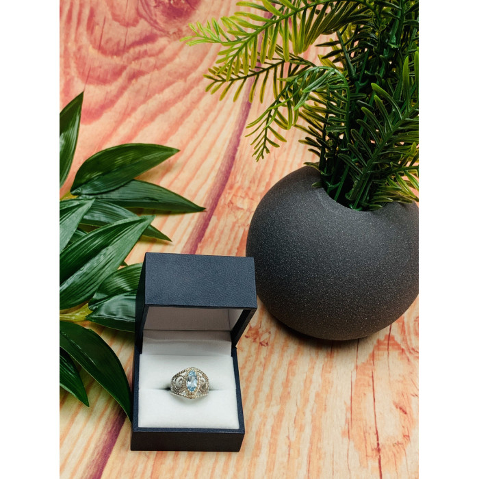 Sky Jewelry Серебряное кольцо с топазом