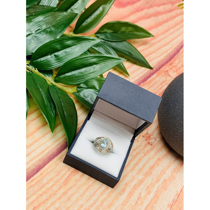 Sky Jewelry Серебряное кольцо с топазом