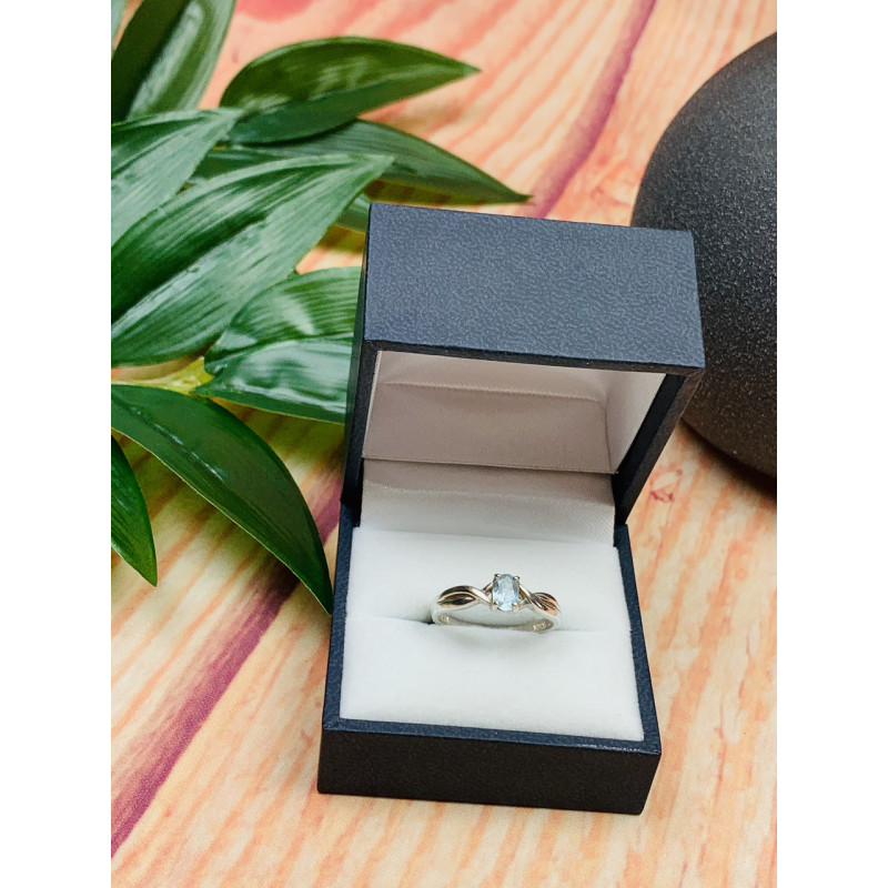 Sky Jewelry Серебряное кольцо с голубой Шпинелью