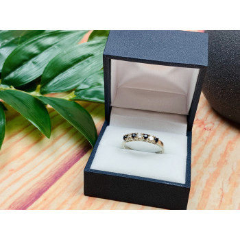 Sky Jewelry Серебряное кольцо 925 пробы с камнями черная Шпинель