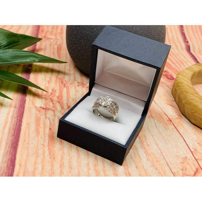 Sky Jewelry Серебряное кольцо с фианитами 925 проба