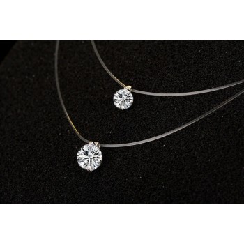 Sky Jewelry Серебряная капелька с серебряной застежкой на леске