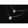 Sky Jewelry Серебряная капелька с серебряной застежкой на леске