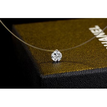 Sky Jewelry Серебряная капелька с серебряной застежкой на леске