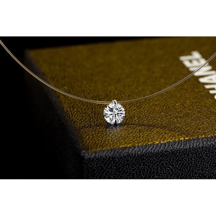 Sky Jewelry Серебряная капелька с серебряной застежкой на леске