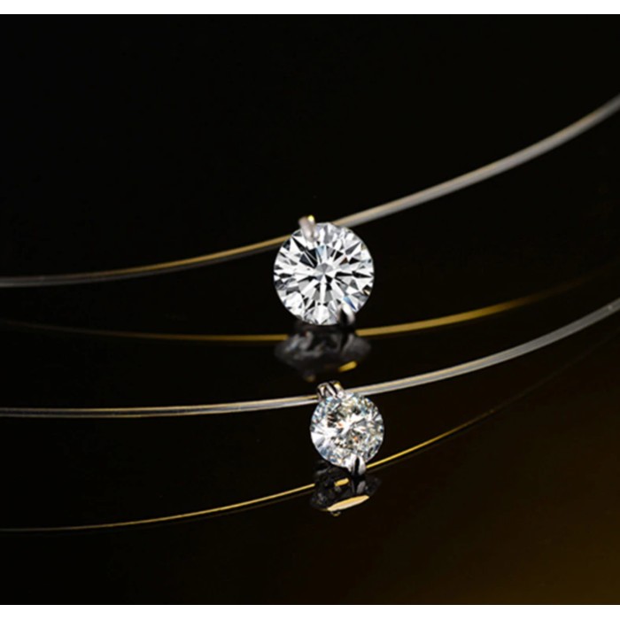 Sky Jewelry Серебряная капелька с серебряной застежкой на леске