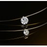 Sky Jewelry Серебряная капелька с серебряной застежкой на леске