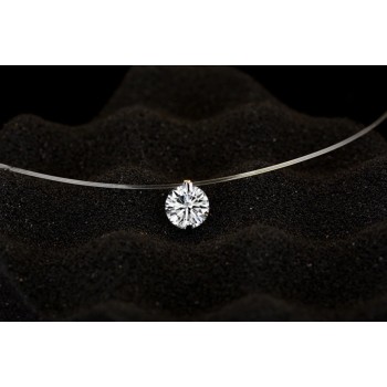 Sky Jewelry Серебряная капелька с серебряной застежкой на леске